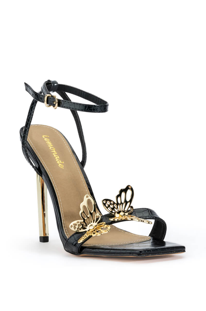 DURATION STILETTO SANDAL IN BLACK