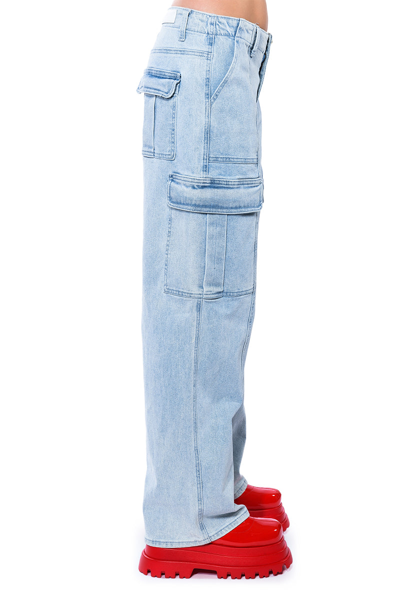 ELIZA DENIM CARGO PANT
