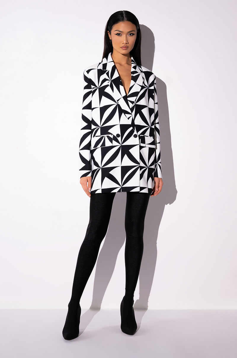 ESCAPE PRINTED BLAZER DRESS