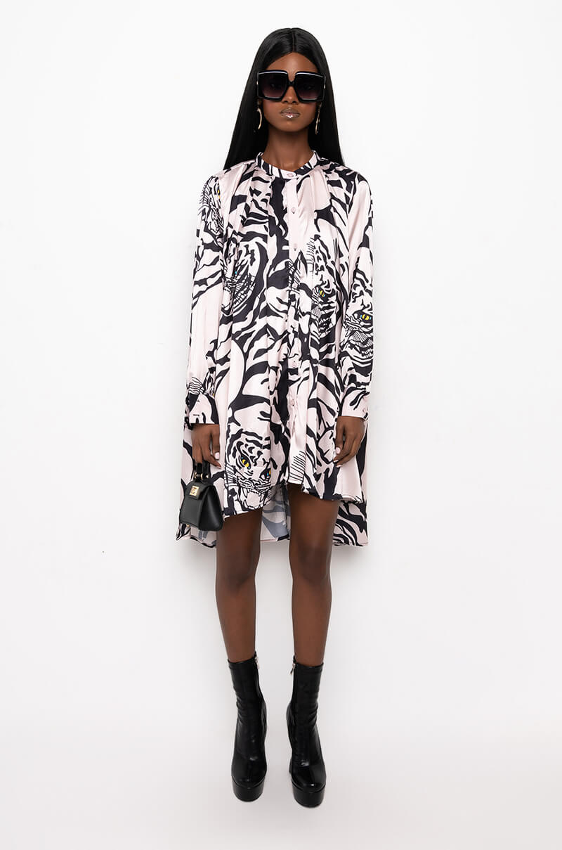FOLLOW MY LEAD BUTTON UP DRESS