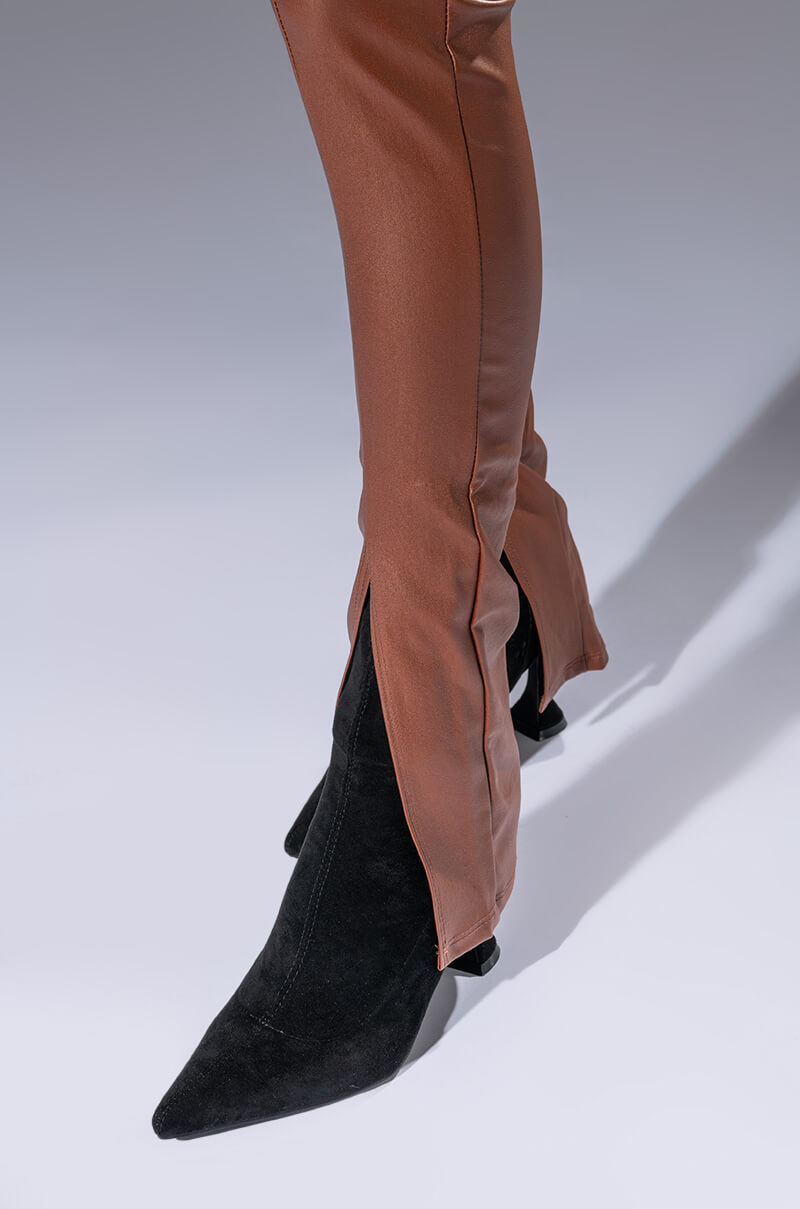FULL OF SECRETS VEGAN LEATHER TROUSER