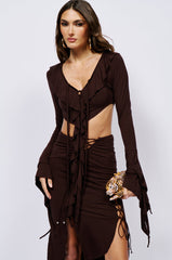 GEMMA RUFFLED LONG SLEEVE TOP