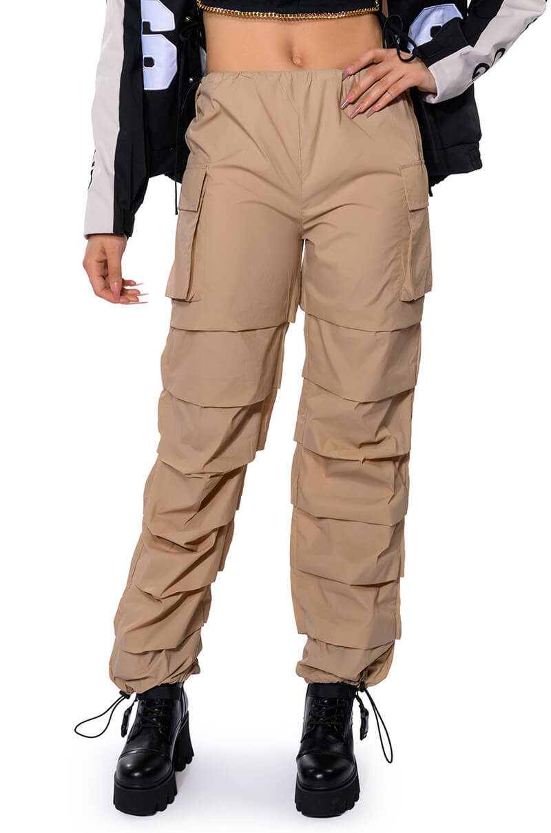 GET DOWN RUCHED PARACHUTE PANT
