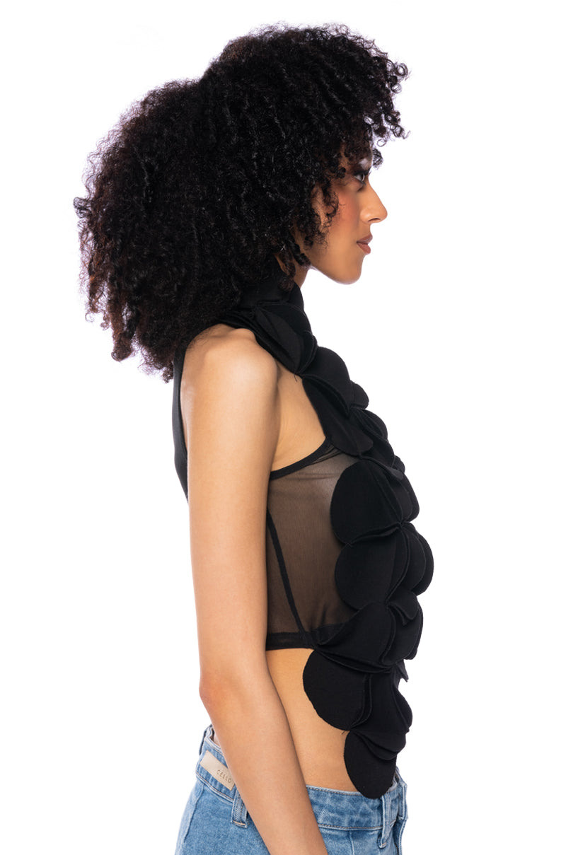 GIGI APPLIQUE SLEEVELESS BLOUSE