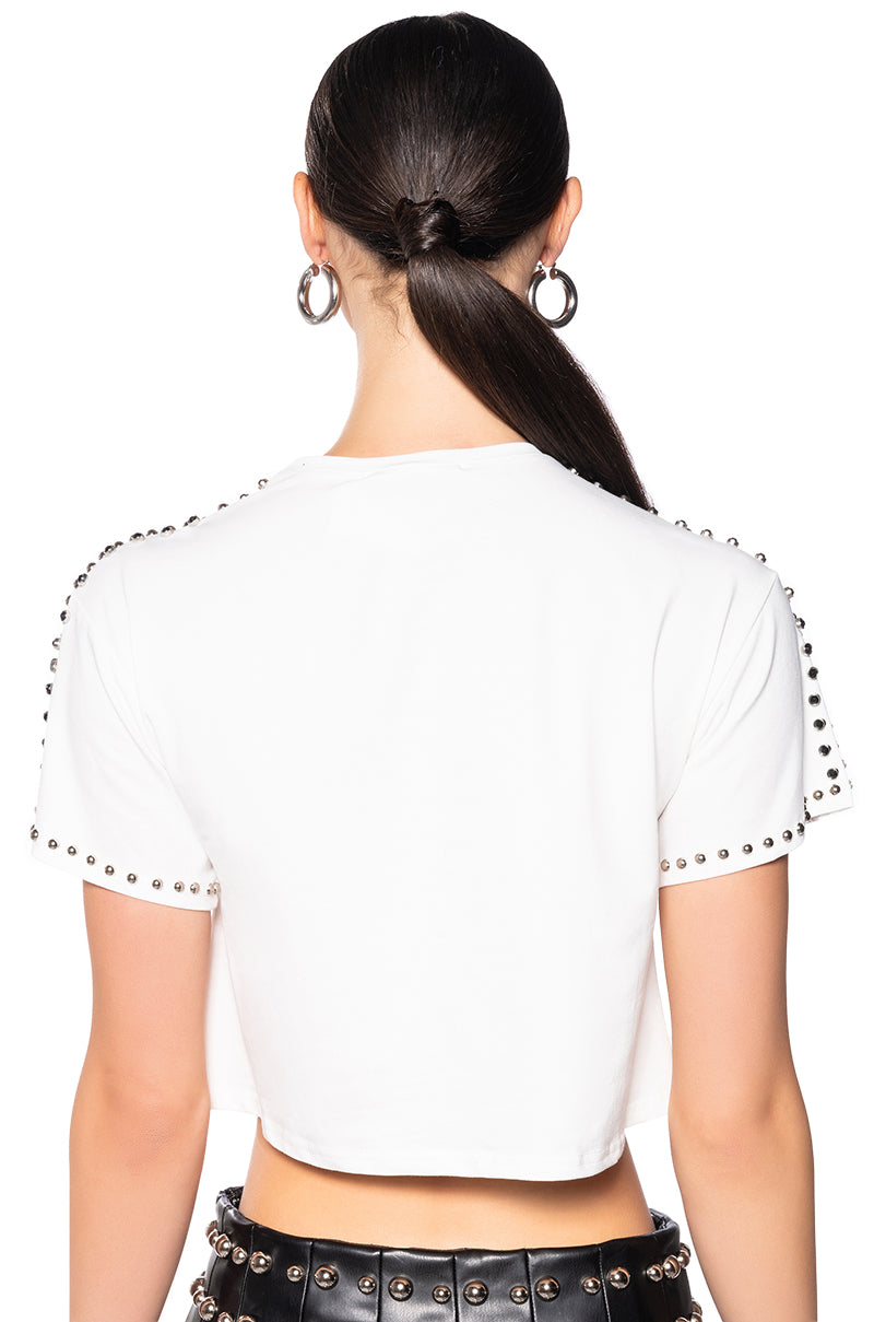 GRACELYN EMBELLISHED T SHIRT