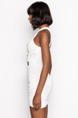 GREEK GODDESS WRAP TOP SLINKY DRESS