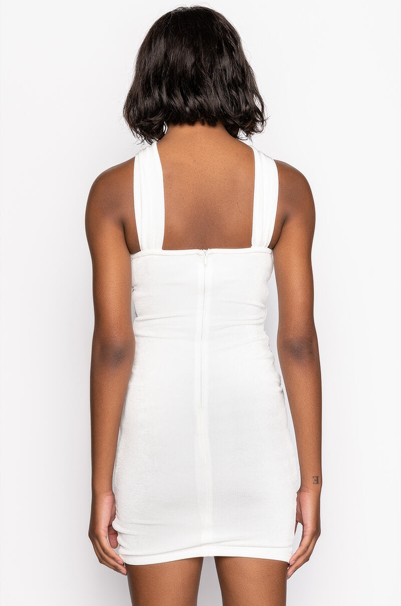 GREEK GODDESS WRAP TOP SLINKY DRESS