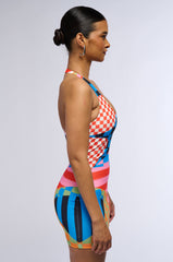 GROOVY BABY PRINTED MINI DRESS