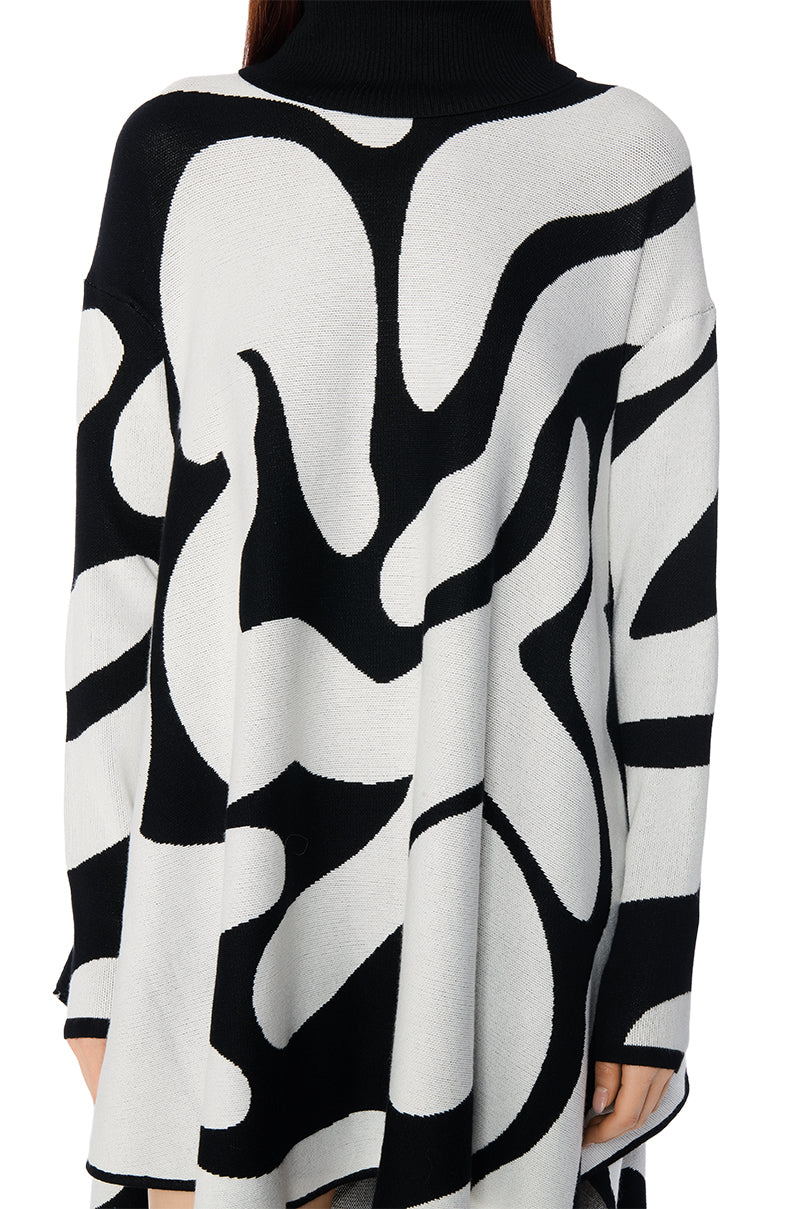 GROOVY BABY SWEATER HIGH LOW MINI DRESS