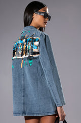 GROWN UP GRAFFITI DETAIL BLAZER