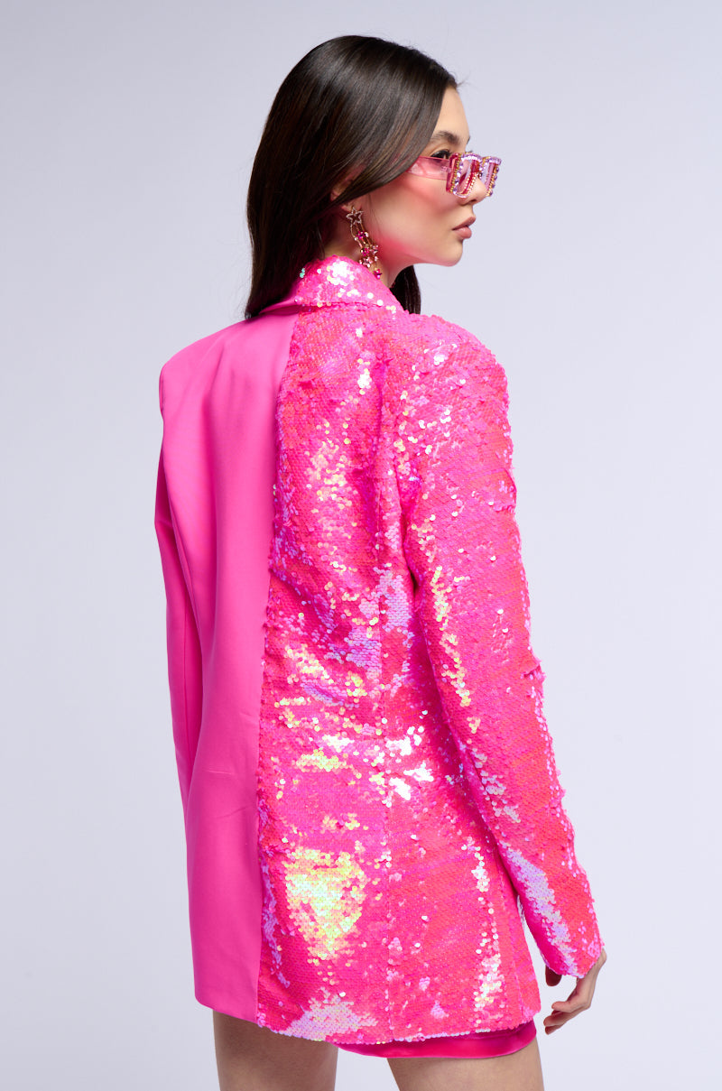HALF HALF SEQUIN BLAZER