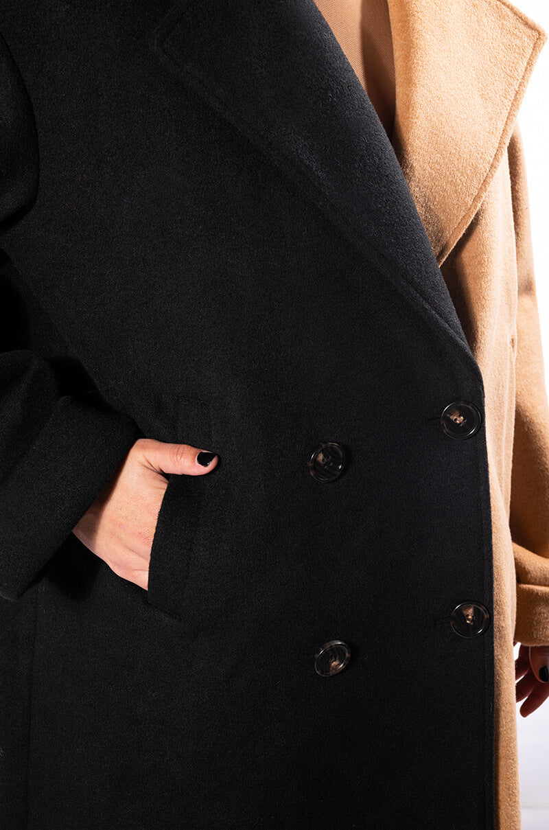 HALF HALF WOOL LIKE TRENCH