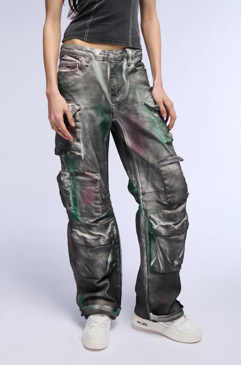HARD IN THE PAINT DENIM CARGO PANT
