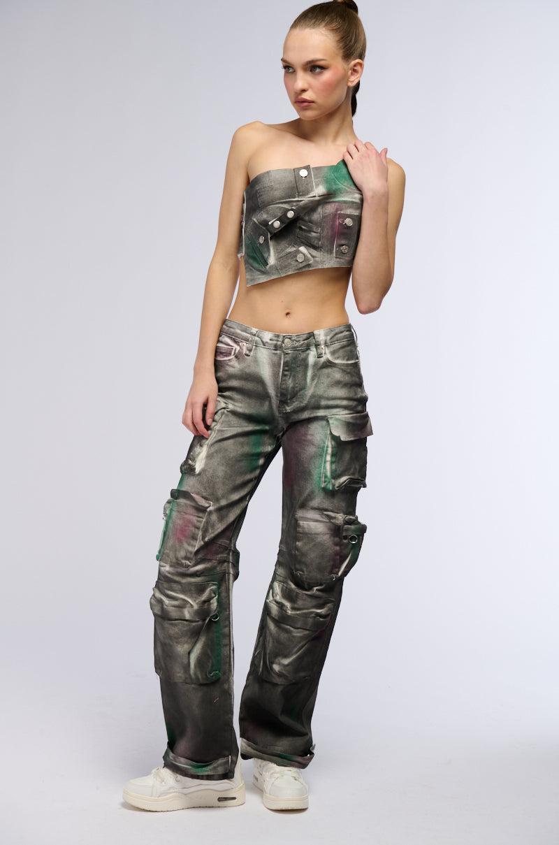 HARD IN THE PAINT DENIM CARGO PANT
