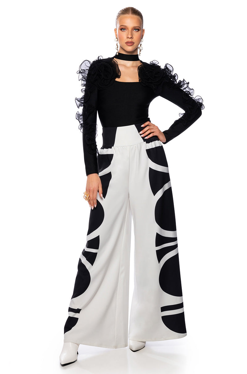 HARLOW RUFFLED SLEEVE BANDAGE TOP