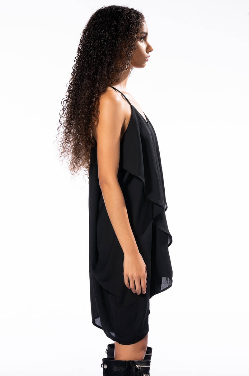 HAYDEN RUFFLE DETAIL MINI DRESS