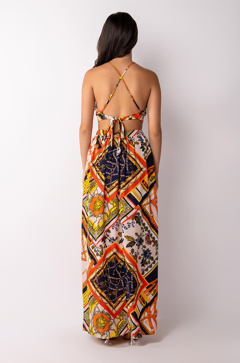 HERE FOREVER PRINTED MAXI DRESS