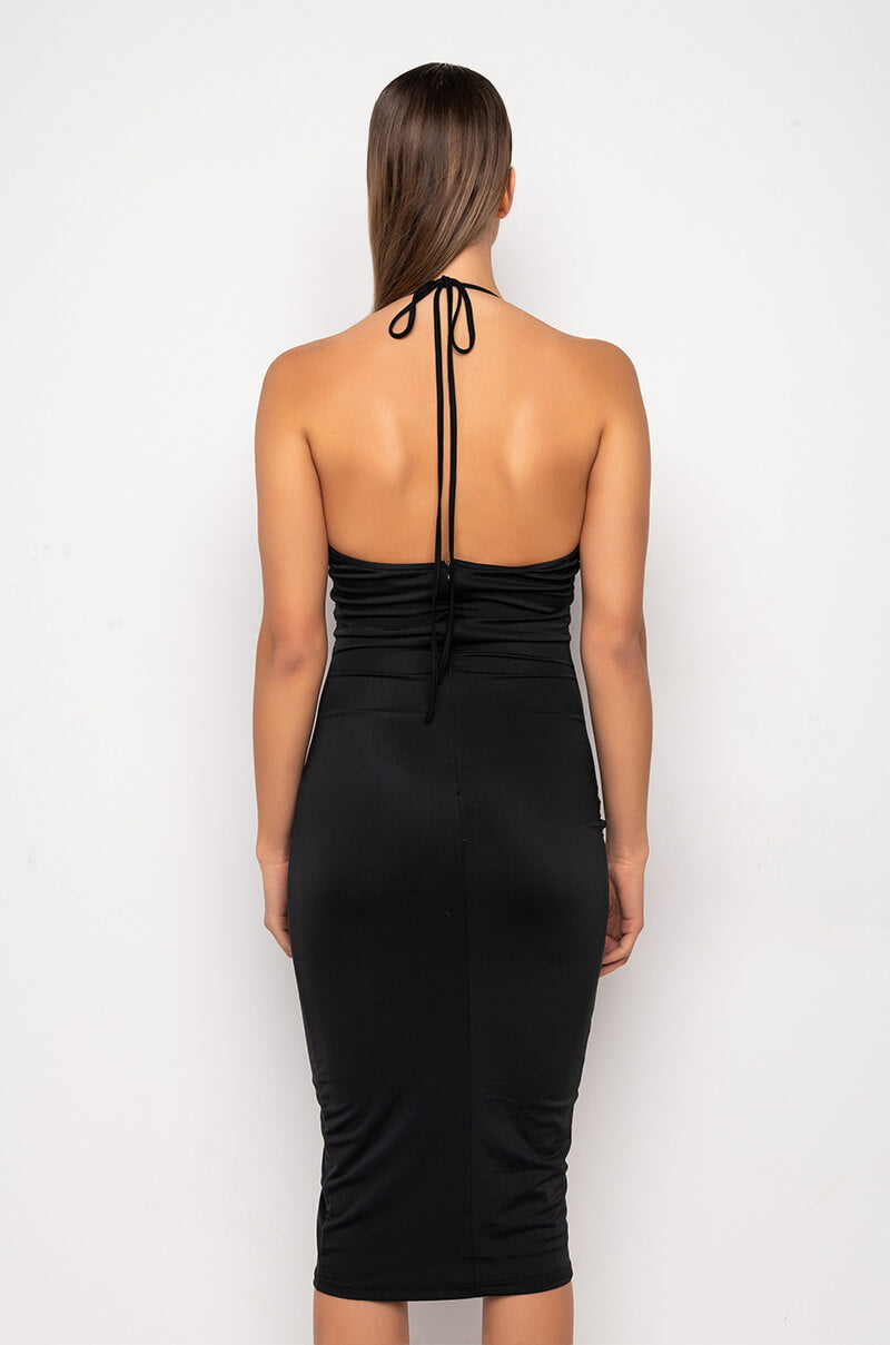HERE TO WIN CUTOUT MIDI DRESS