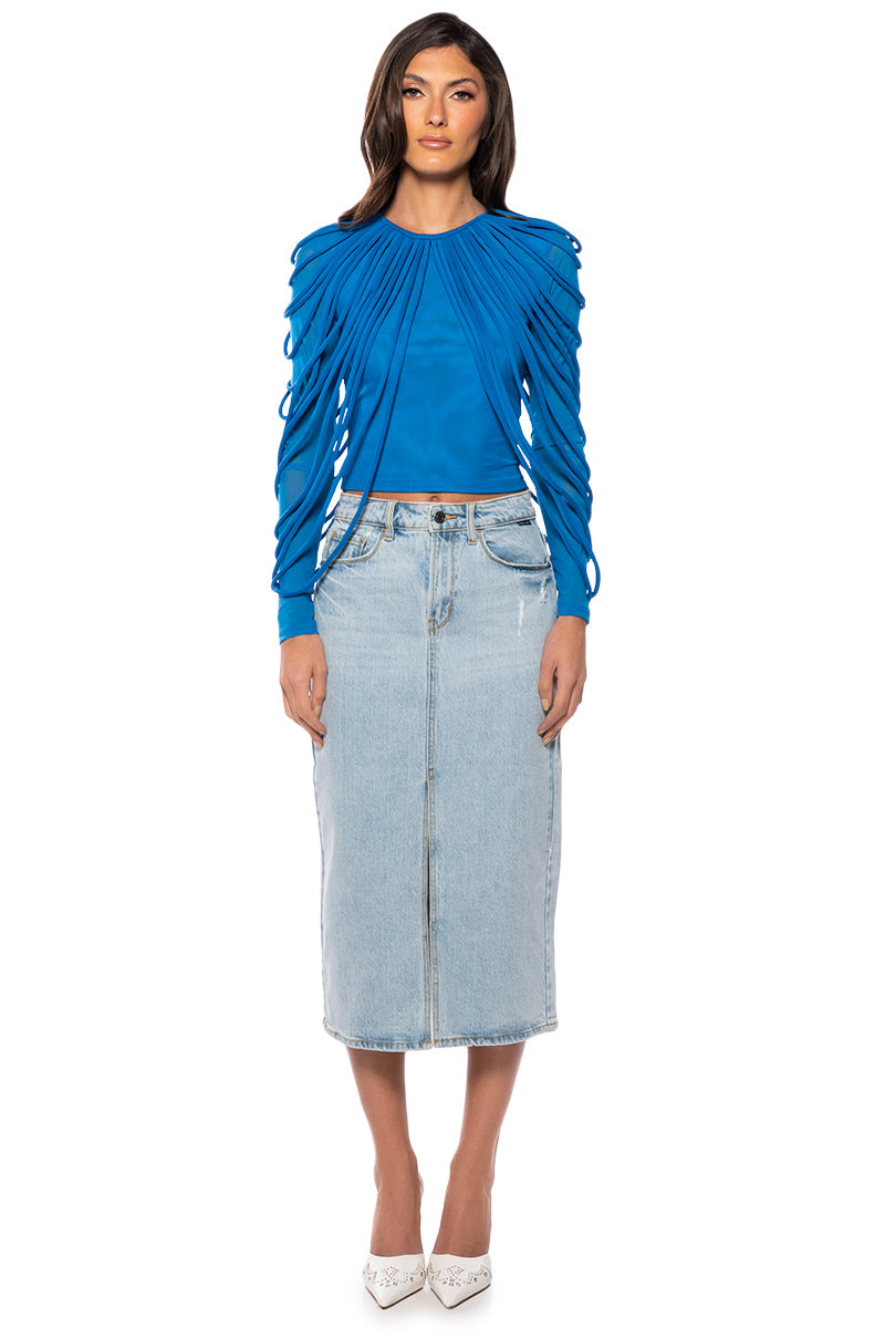 INTO THE BLUE ROPE DETAIL TOP