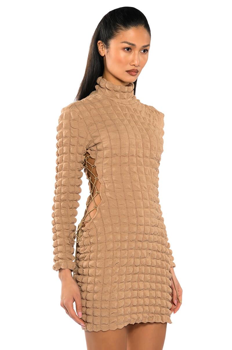 JACQUELINE TEXTURED MINI DRESS