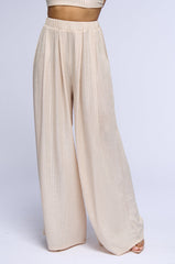 JUST LIKE MAGIC METALLIC KNIT WIDE LEG PANT
