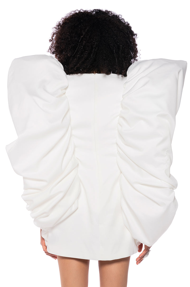 EVELYN PUFF FULL SLEEVE MINI DRESS