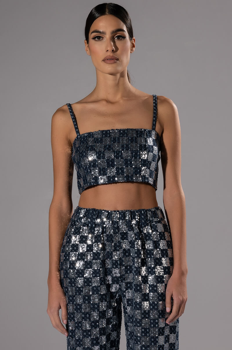 LEAH BANDEAU CROP TOP