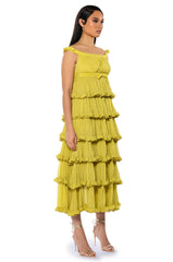LIKE A PAINTING TIERED MAXI DRESS