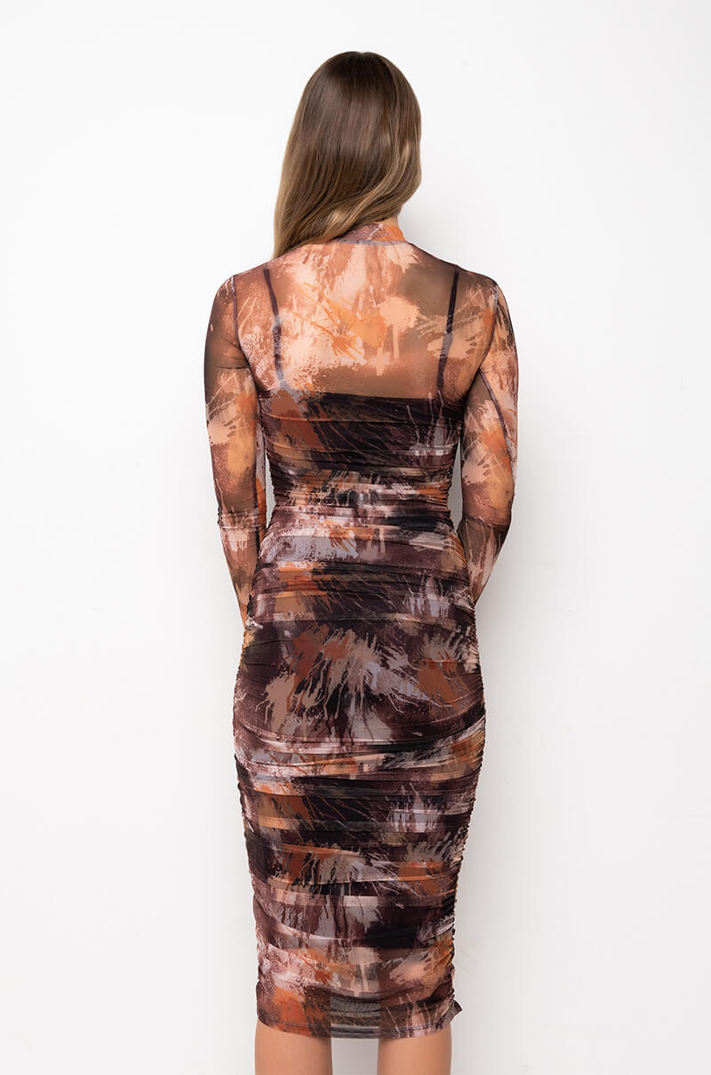LIKE IT IS MIDI MESH DRESS