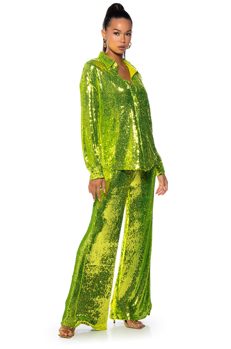 LIMEADE DREAMING SEQUIN SHIRT