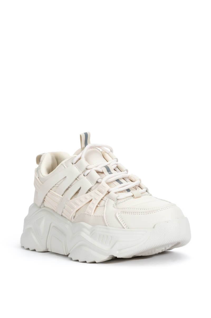 BRIELLA CHUNKY SNEAKER IN BEIGE