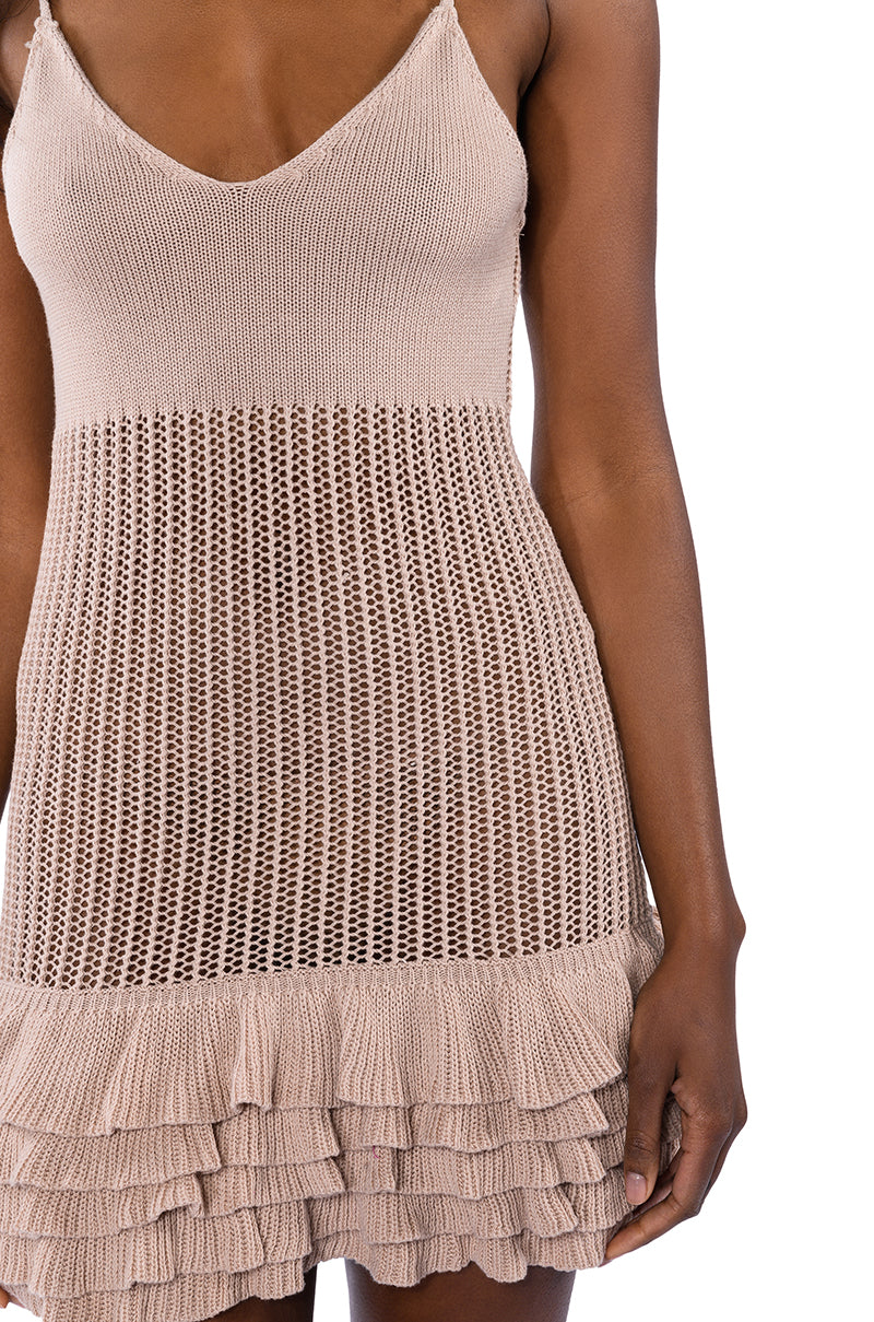 MANDY CROCHET SLEEVELESS MINI DRESS