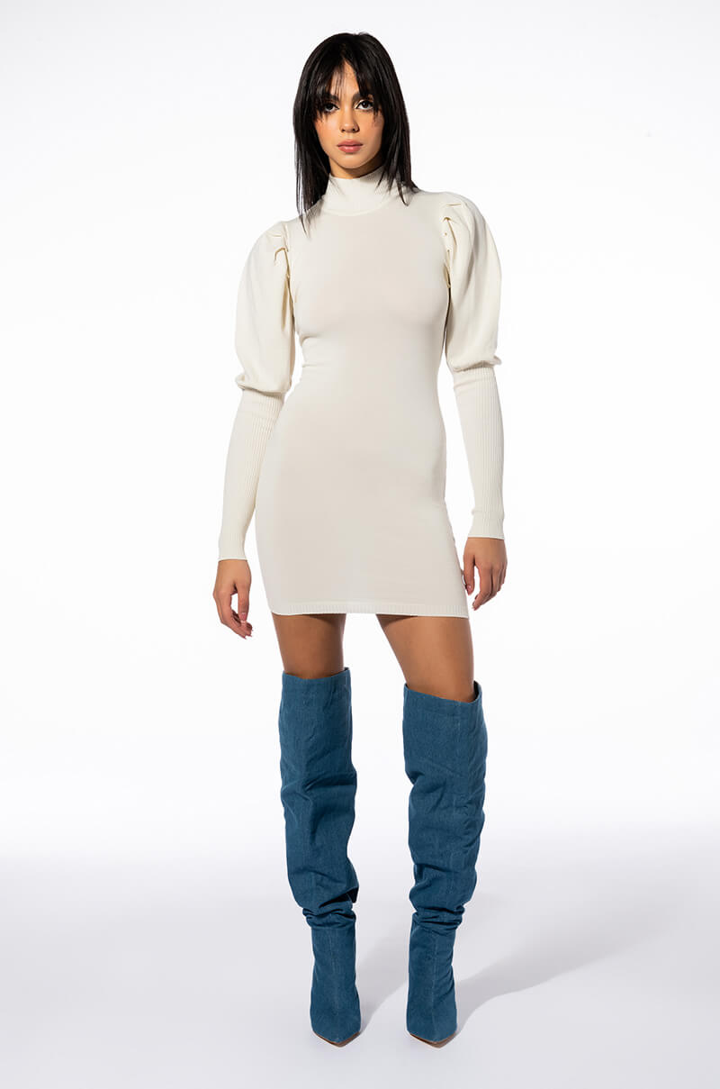 LUCKY LONG SLEEVE MINI DRESS