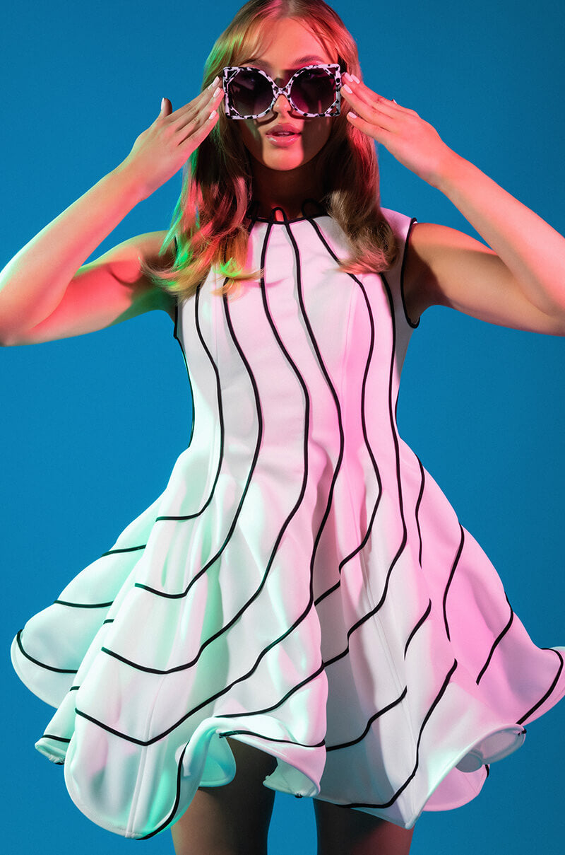LUISA WAVE MINI DRESS