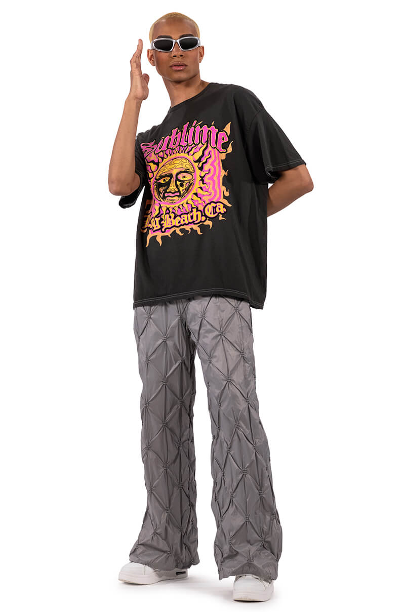 LUNA TEXTURED RELAXED FIT PANT