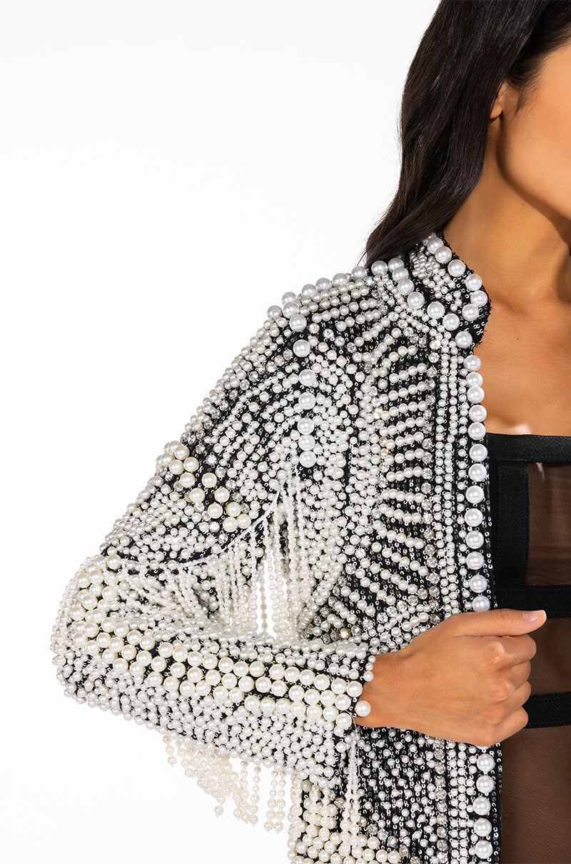 LUXE ALL OVER PEARL ALIX JACKET