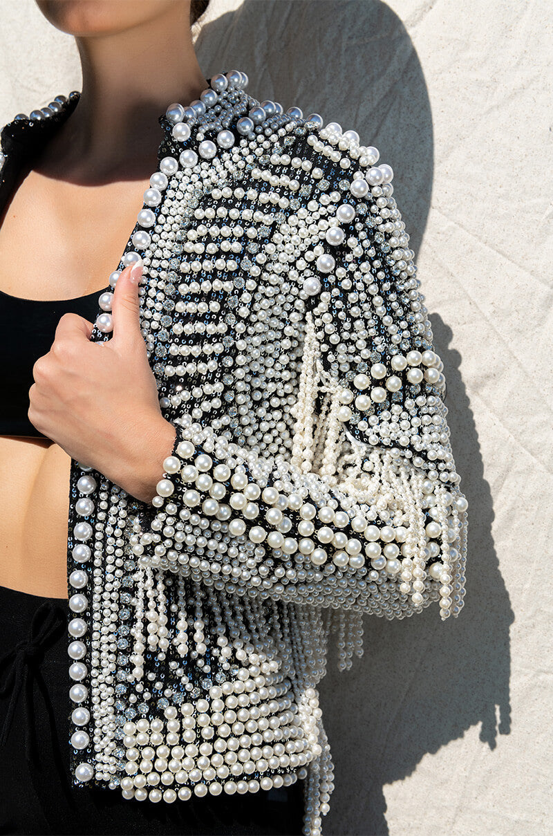 LUXE ALL OVER PEARL ALIX JACKET