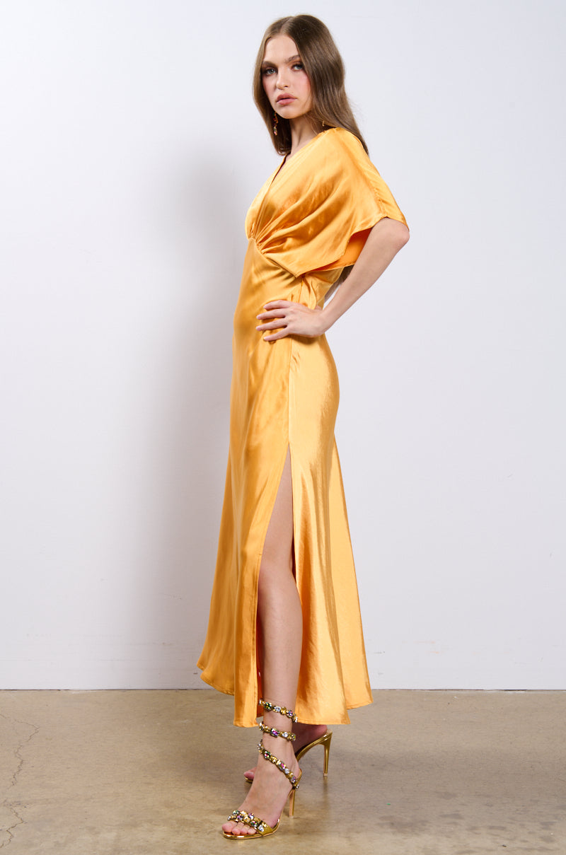 MAD IN LOVE SATIN MAXI DRESS