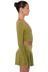 MADALYN RIBBED LONG SLEEVE TOP
