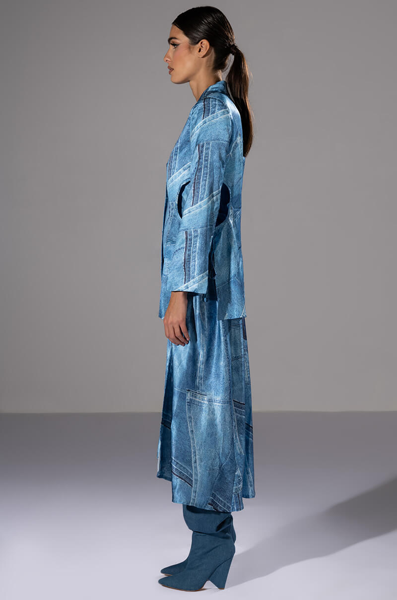 MADE YOU LOOK PRINTED DRESS AND BLAZER