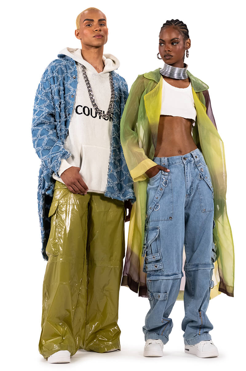 MAKE A MOVE EXTRA WIDE BAGGY CARGO JEANS