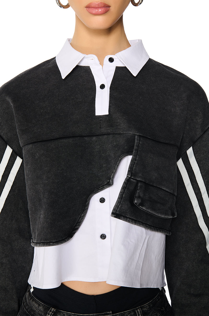 MAXINE LAYERED SWEATSHIRT