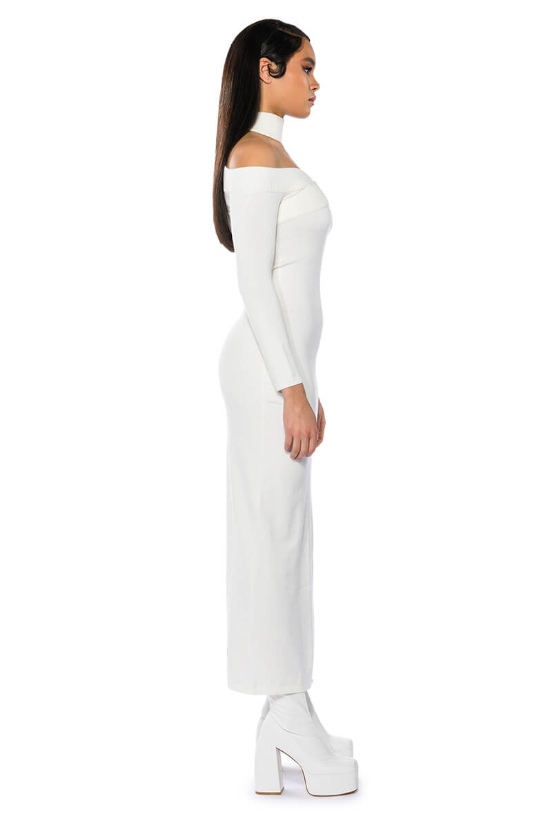 NEXT LEVEL V NECK KNIT MAXI DRESS