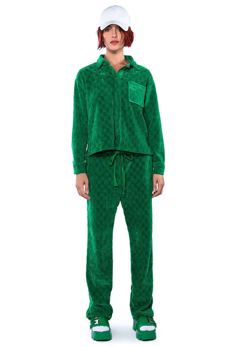 NINA TEXTURED STRAIGHT LEG JOGGER
