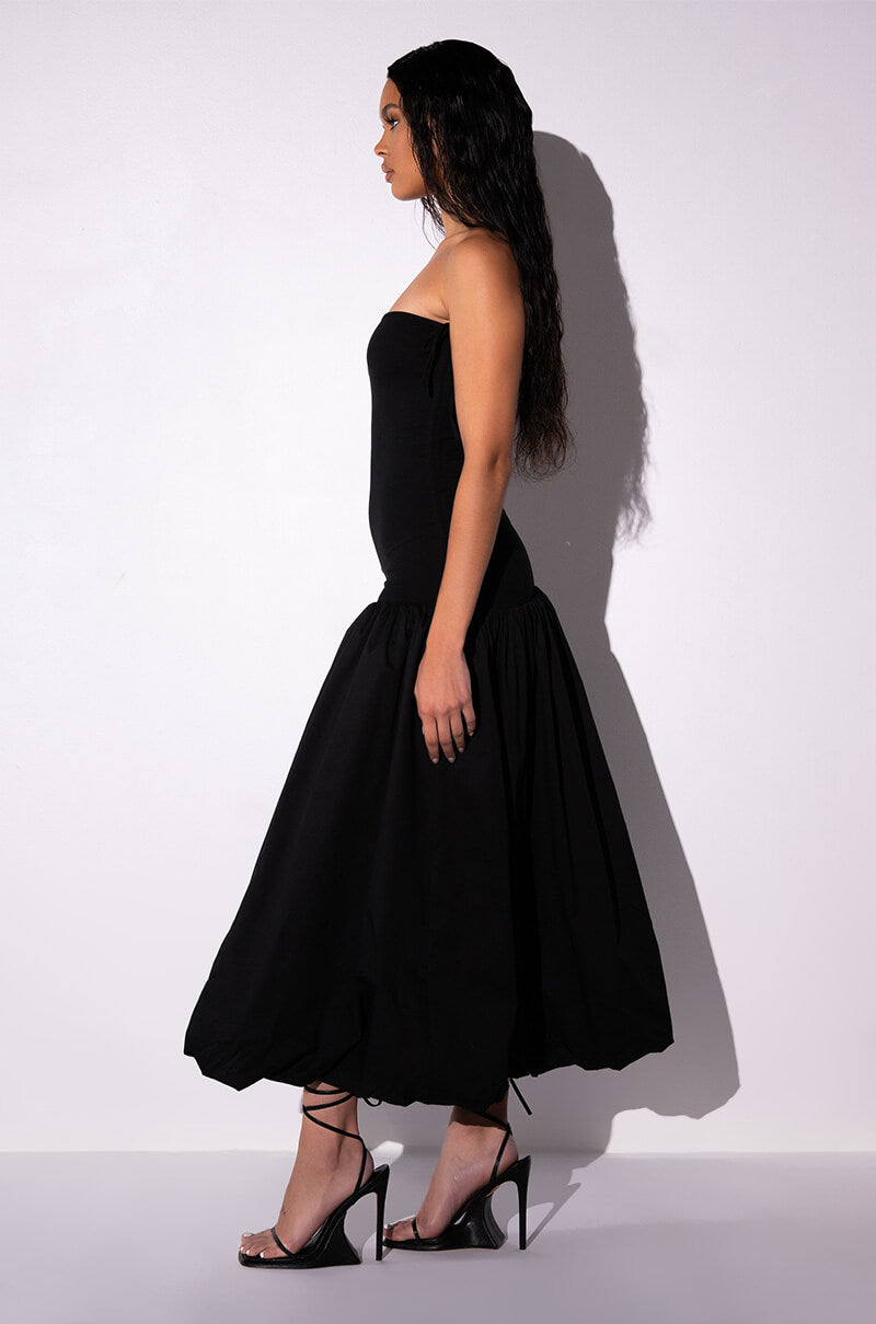 MAKE YOU MINI DROPPED WAIST MIDI DRESS