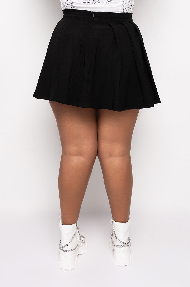 ISLAND PLEATED MINI SKIRT