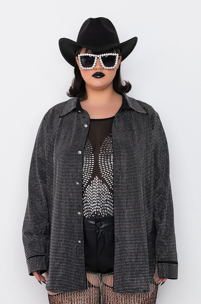 PLUS TINY DANCER RHINESTONE BLOUSE